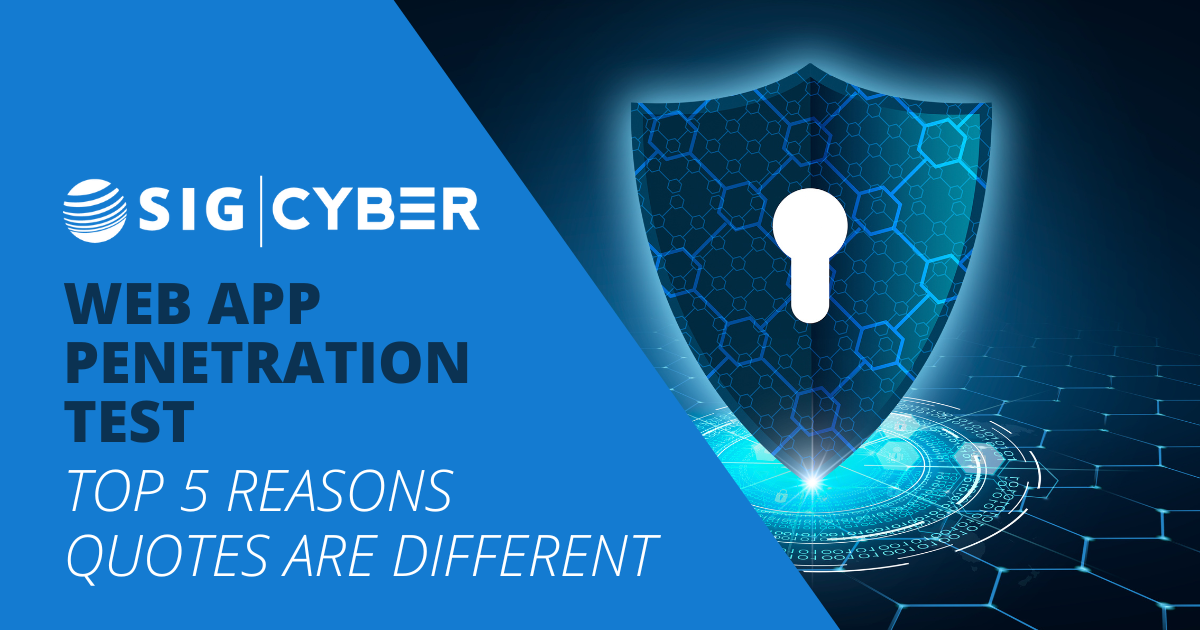 SIG Cyber offers comprehensive web application penetration testing with standardized and fair quotes.