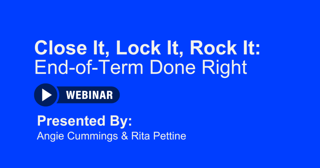 End of Term Webinar Image